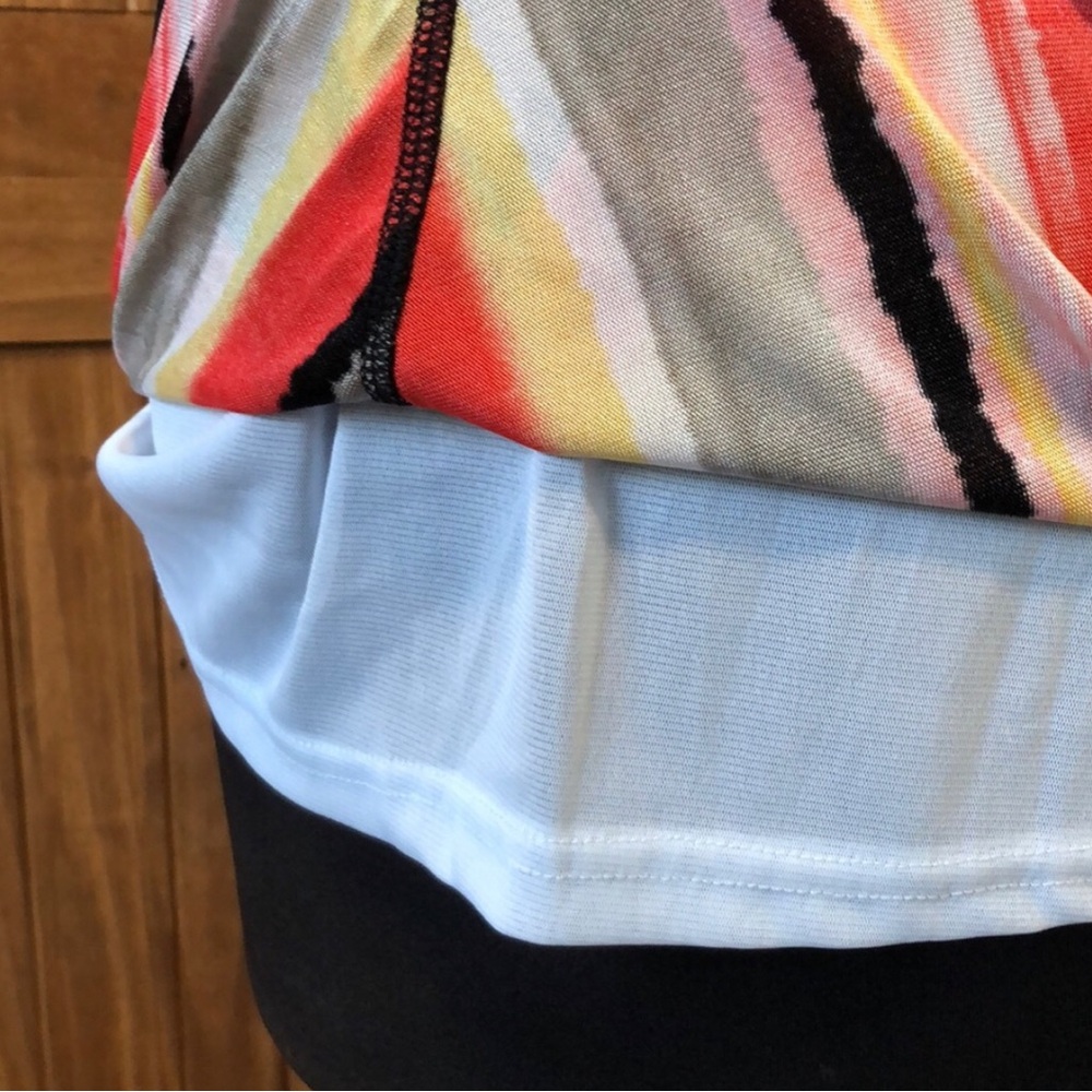 Long Colorful Striped Top, Size Large - Picture 8 of 9
